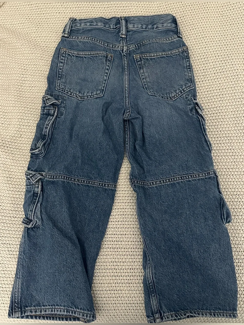GAP Kids Baggy Cargo Jeans Medium Wash Size 7